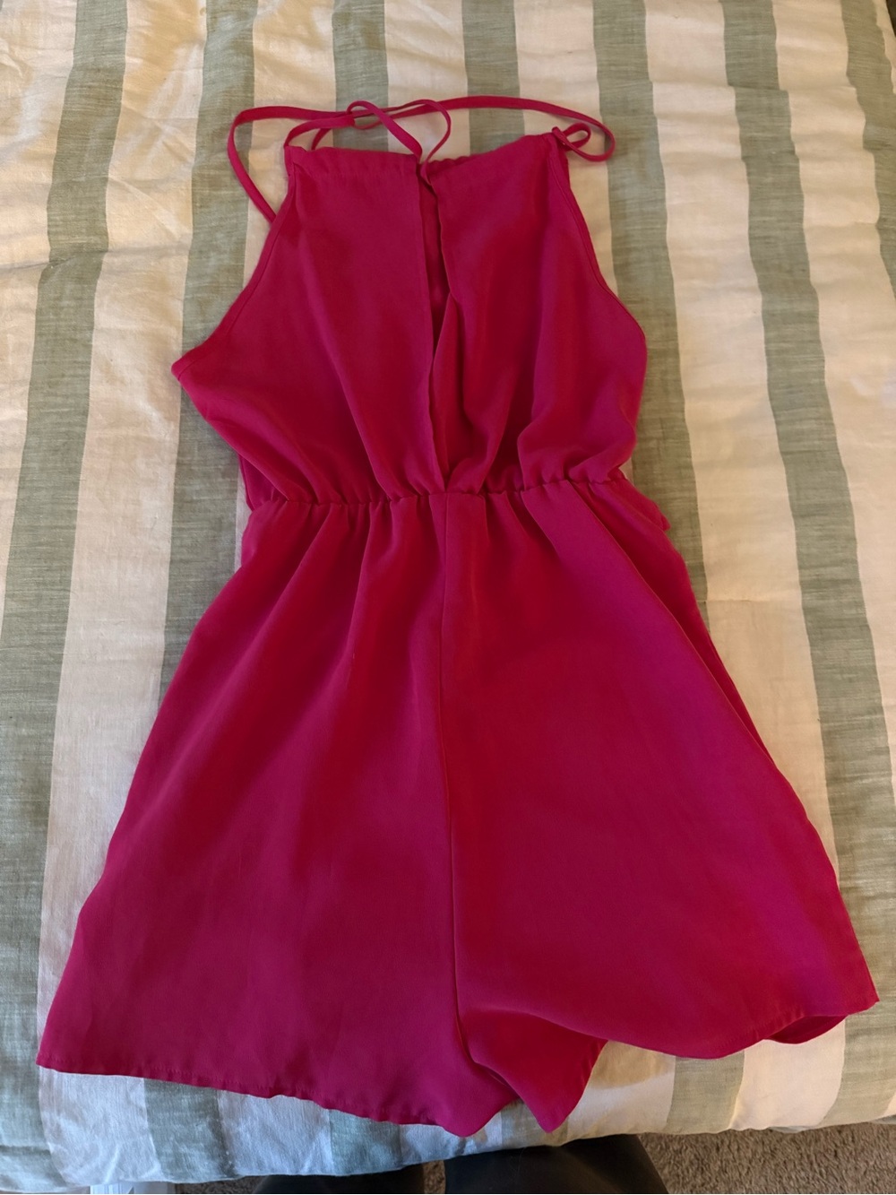 Hot Pink Halter Romper